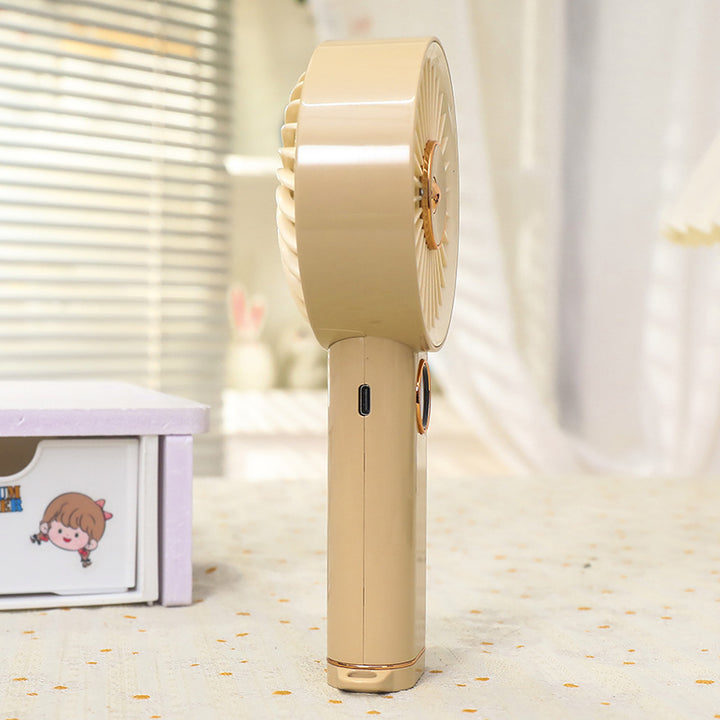 Damen Tragbarer Handventilator mit Digitalanzeige und USB-Ladefunktion Karnz