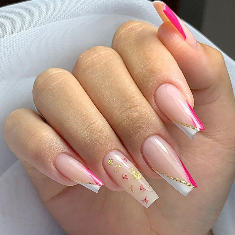Glamouröse Glitzer-Stiletto Press-On Nägel Karnz
