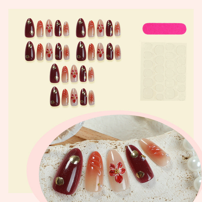 Elegantes Floral Press-On Nagelkunstset Karnz 1788496102