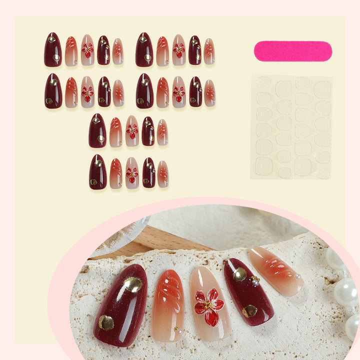Elegantes Floral Press-On Nagelkunstset Karnz 1788496102