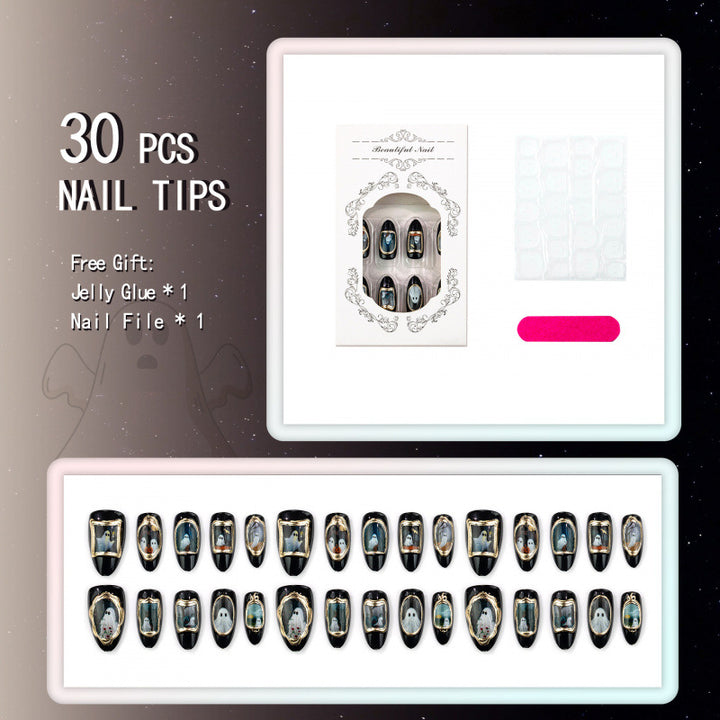 Geister-Themen Press-On Nagelkunst Set