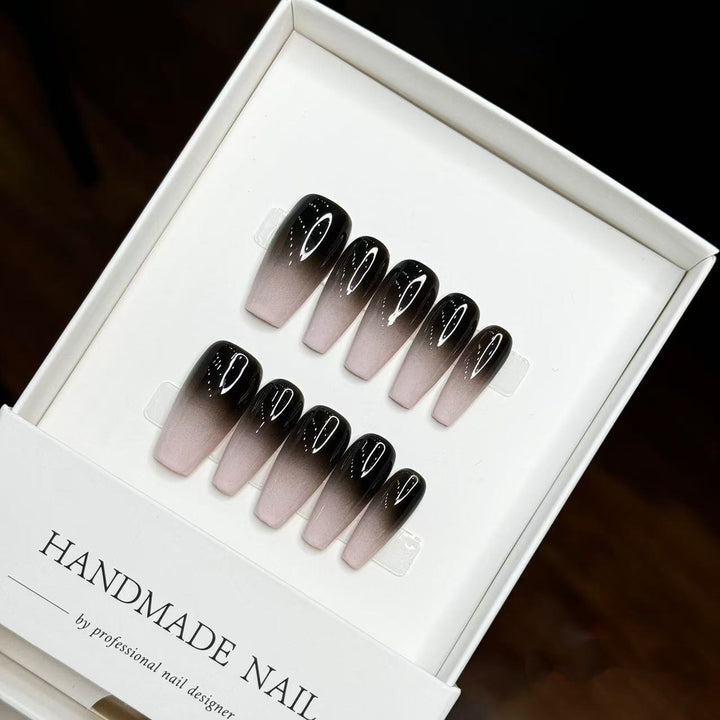 Elegante Ombre Druck-Nagelset  1791774068