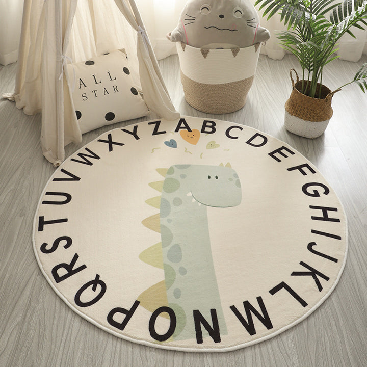Verspielter Dinosaurier-Themen-Teppich