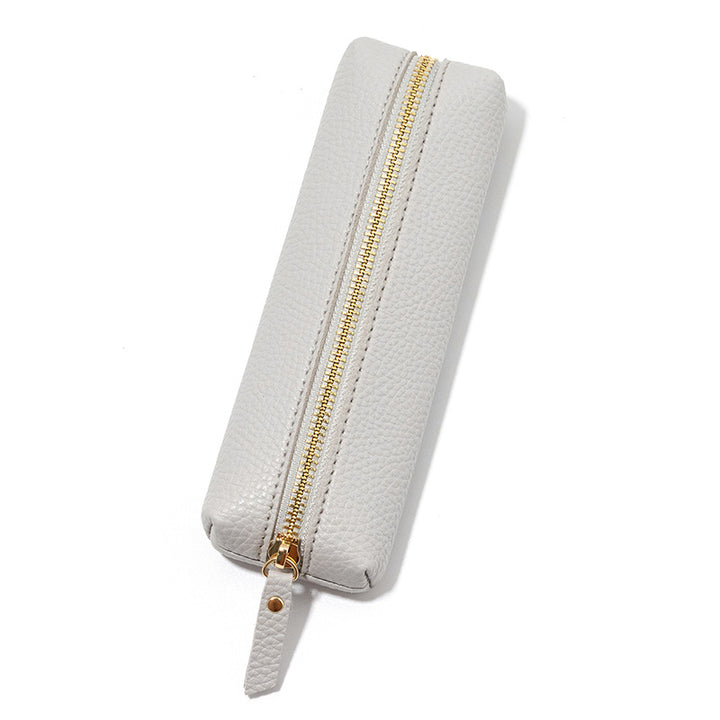 Premium Leder Reißverschluss Bleistift Etui Karnz