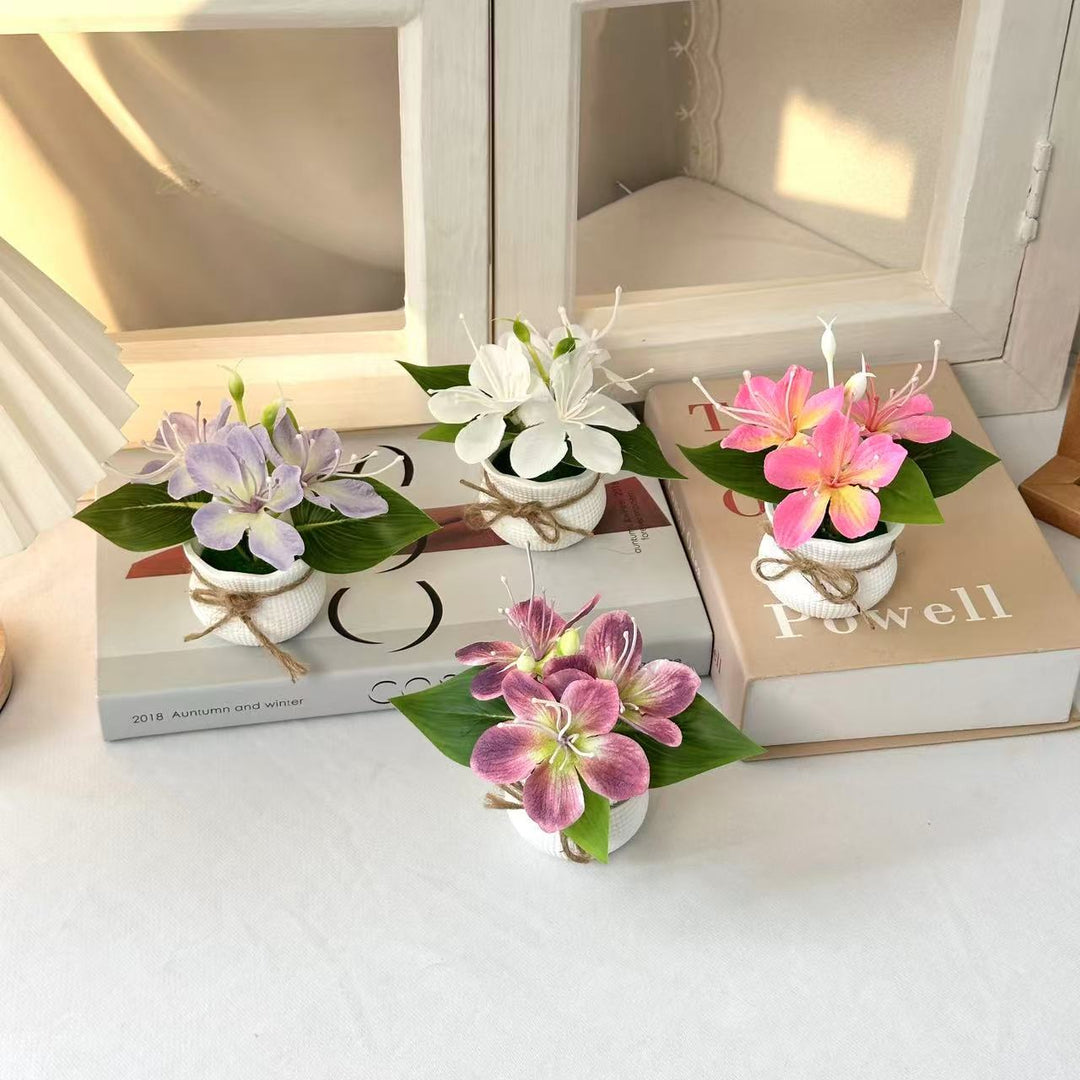 Elegante künstliche Lilienblütenarrangement für die Wohnkultur