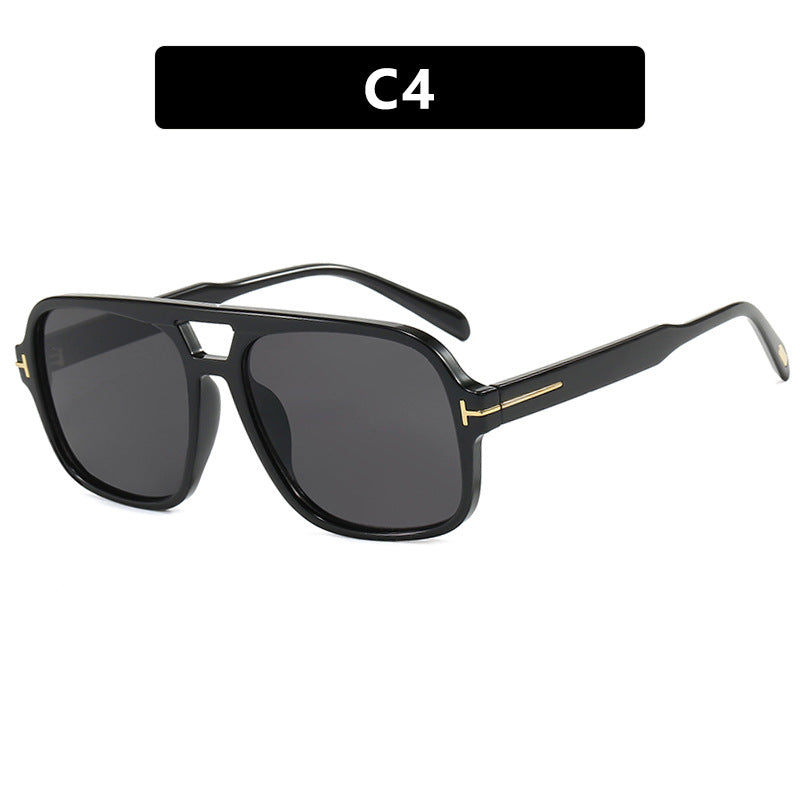 Damen trendige Sonnenbrille mit quadratischem Rahmen und polarisierenden gelben Gläsern Karnz