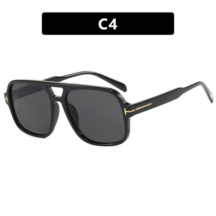 Damen trendige Sonnenbrille mit quadratischem Rahmen und polarisierenden gelben Gläsern Karnz