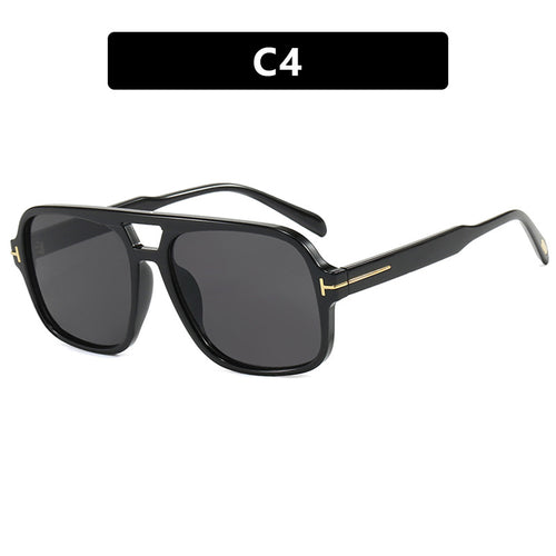 Damen trendige Sonnenbrille mit quadratischem Rahmen und polarisierenden gelben Gläsern Karnz
