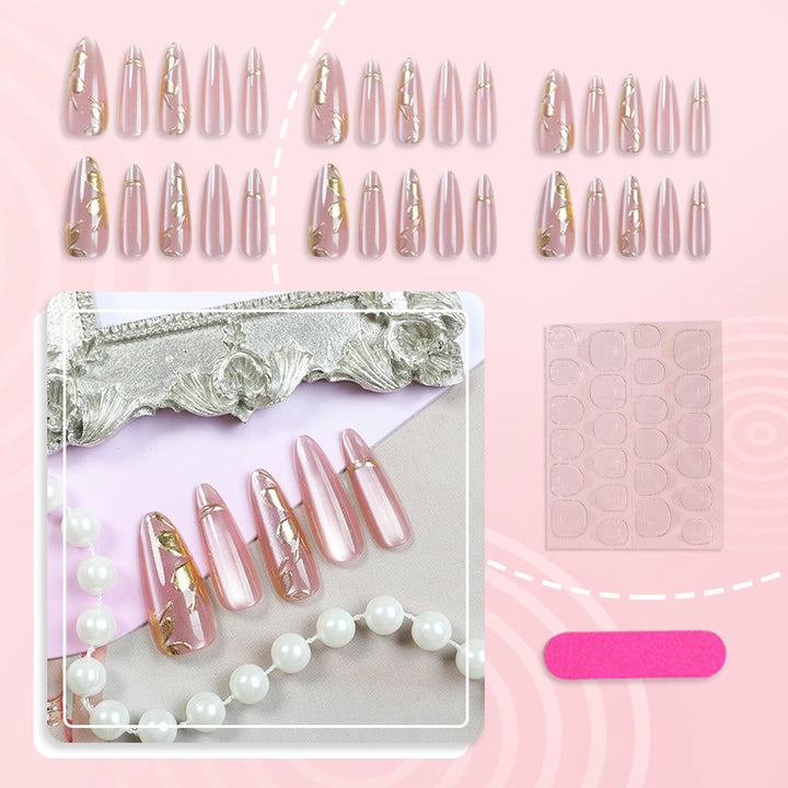 Elegante Ombre Press-On Nagelkunst