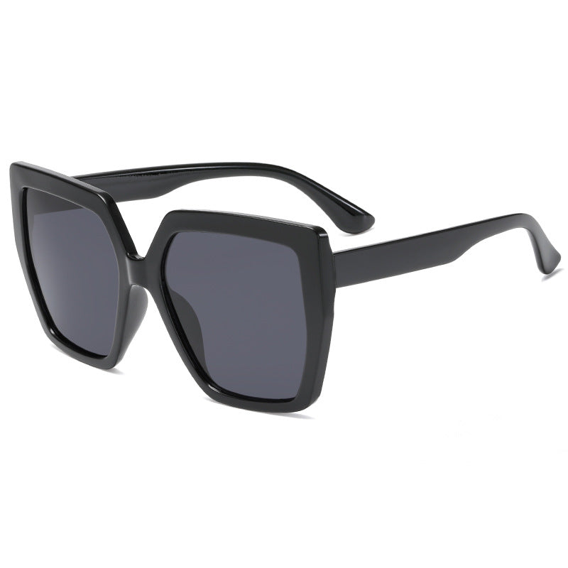 Damen modische transparente Sonnenbrille mit quadratischen Gläsern Karnz