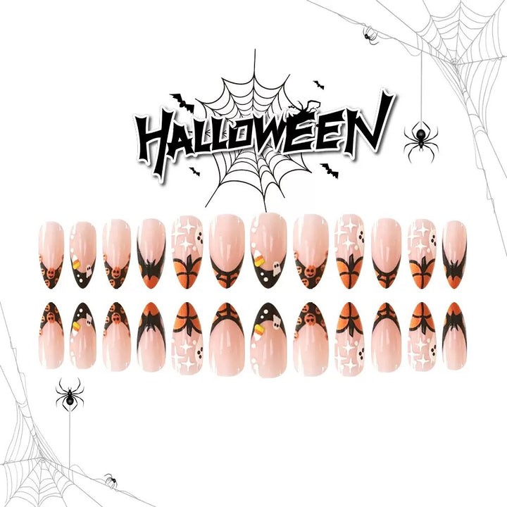 Kunstnagelset mit kreativen Halloween Motiven Karnz