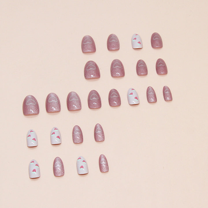 Erdbeer Floral Nagelkunst Set Karnz