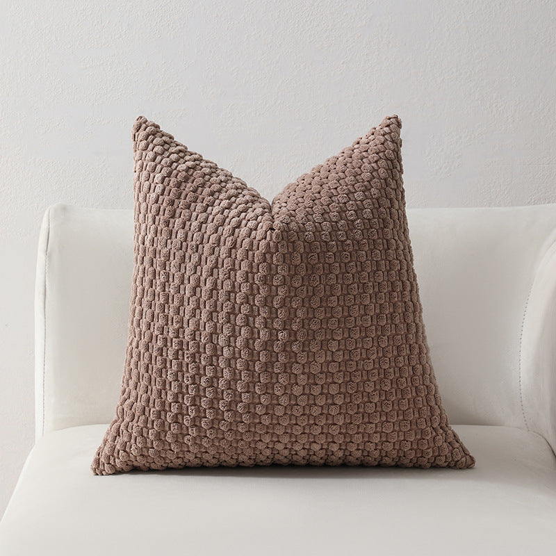 Strukturierter gestrickter Dekorationskissen