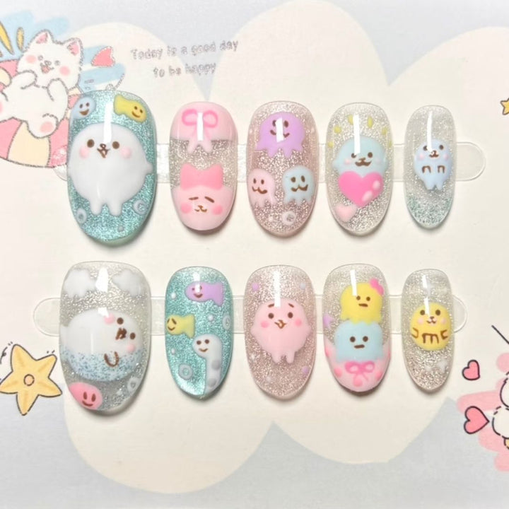 Künstlerisches Ombre Glitter Nagelkunst Set Karnz