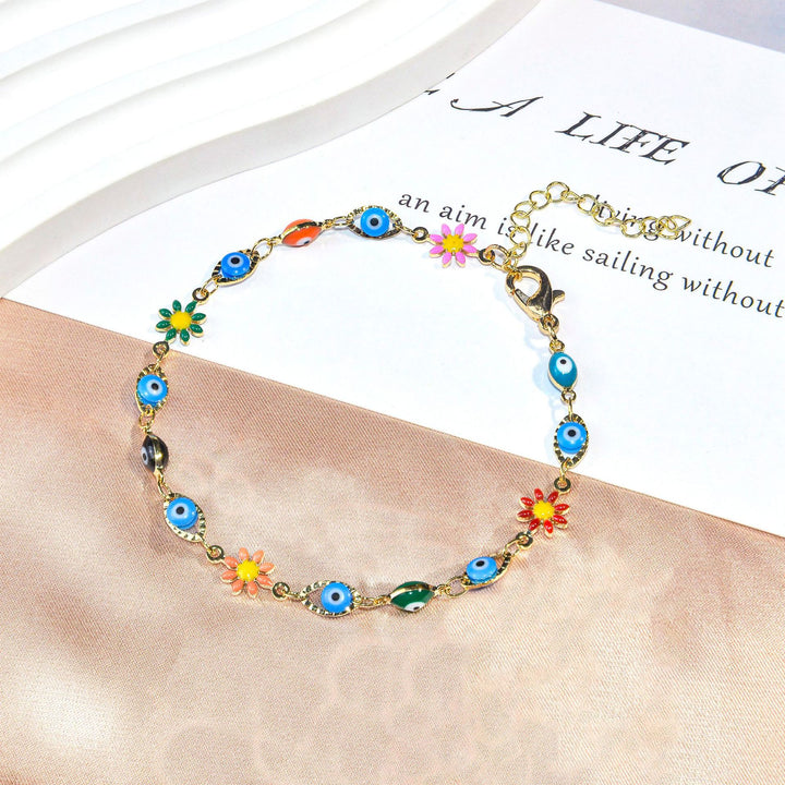 Farbenfrohes bösen Blick Charm Armband Karnz 1788164354