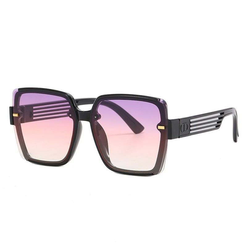 Damen quadratische Sonnenbrille mit trendigem Geometrie-Design Karnz