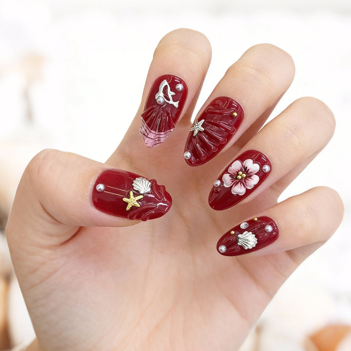 Künstlerisches Blumen-Design Drucknagel-Set Karnz 1787225330