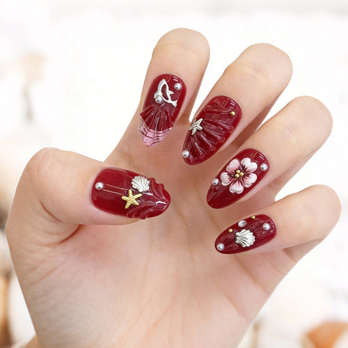 Künstlerisches Blumen-Design Drucknagel-Set Karnz 1787225330