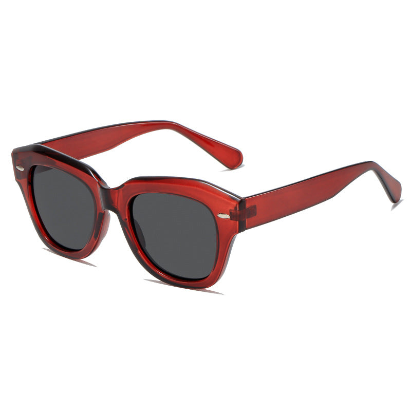 Damen stylische Sonnenbrille im modernen Design mit transparentem Rahmen Karnz