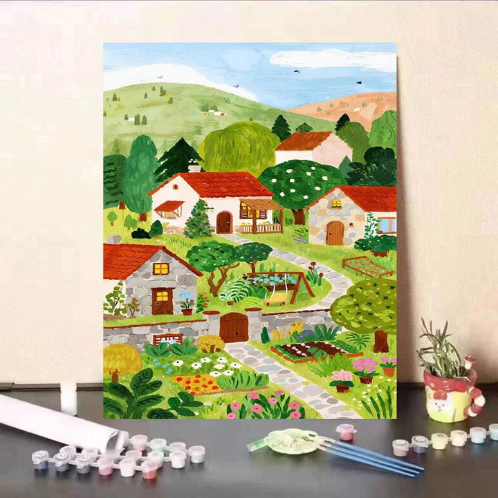 DIY Landschaftsgemälde nach Zahlen Set Karnz