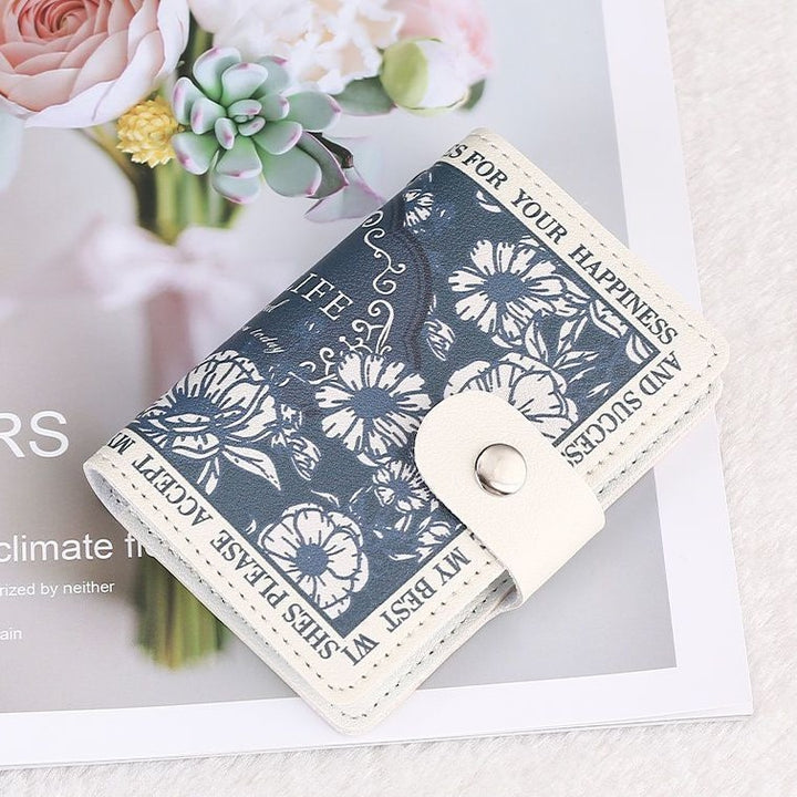 Elegante Rose Druck Geldbörse Karnz
