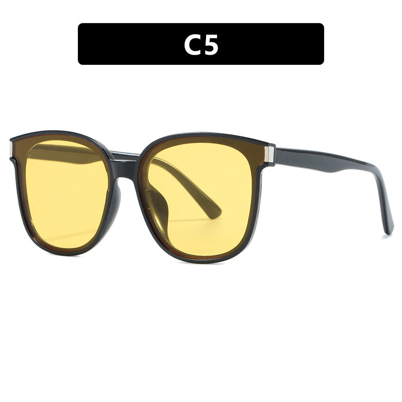 Damen modische Sonnenbrille mit hochwertigem, transparentem Kunststoffrahmen Karnz