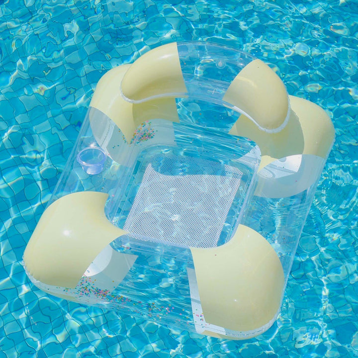 Aufblasbare Poolliege mit Sonnendach Karnz