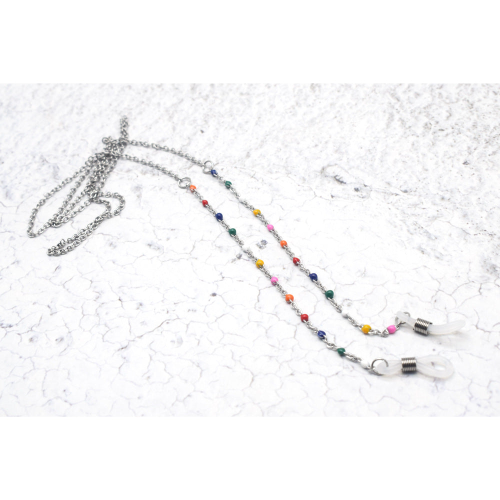 Vibrant Multi-Farbig Perlen Brillen Kette Karnz