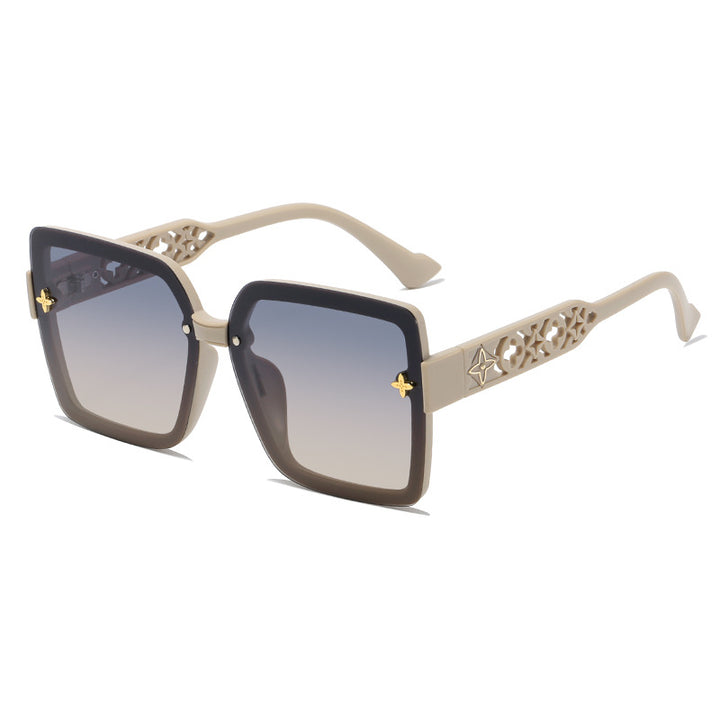 Damen Design-Sonnenbrille mit filigranem Rahmen und UV-Schutz Karnz