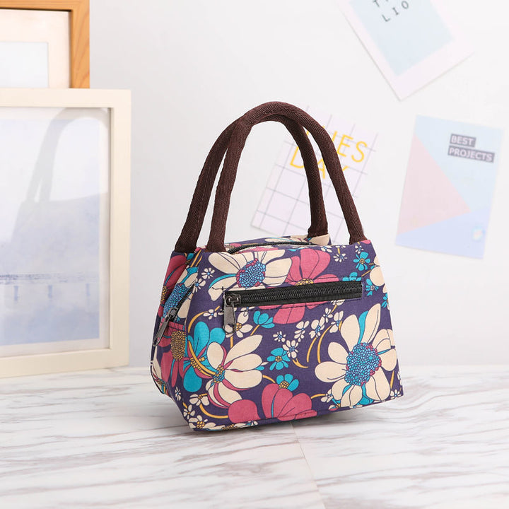 Floral Print Isolierte Lunch-Tragetasche Karnz