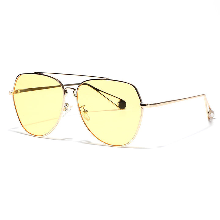 Damen aviator Sonnenbrille mit polarisierten Gläsern und elegantem Metallgestell Karnz