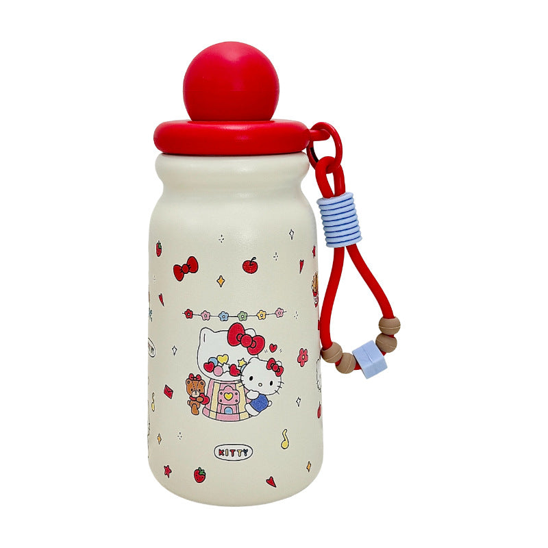 Damen Kreative Trinkflasche mit niedlichem Anhänger Karnz