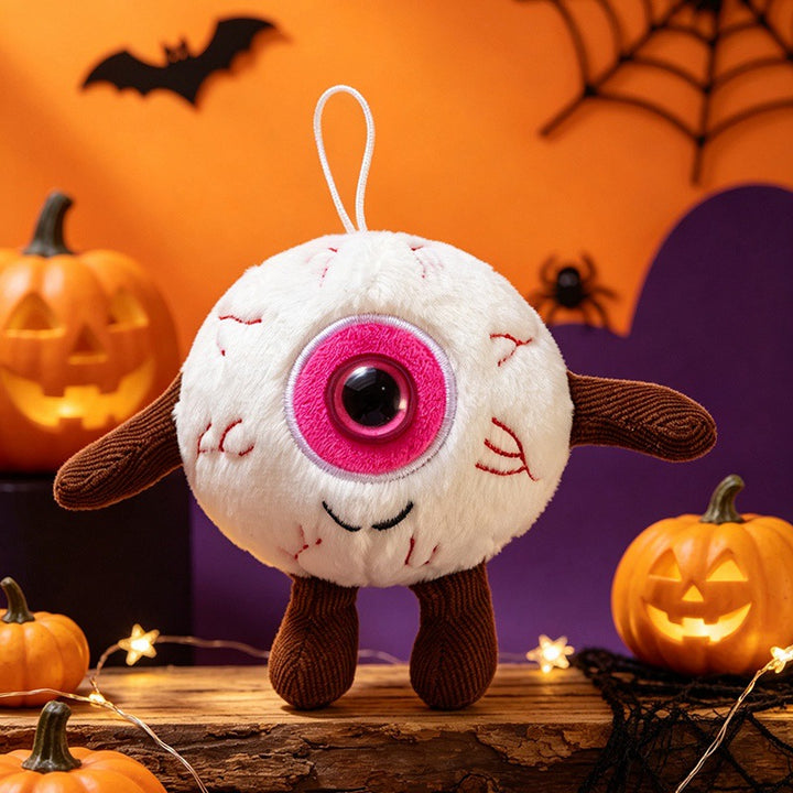 Plüsch-Halloween-Anhänger mit großem Monookular und Aufhängeschlaufe