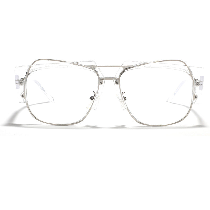 Damen trendige quadratische Sonnenbrille mit kontrastierendem Rahmen Karnz