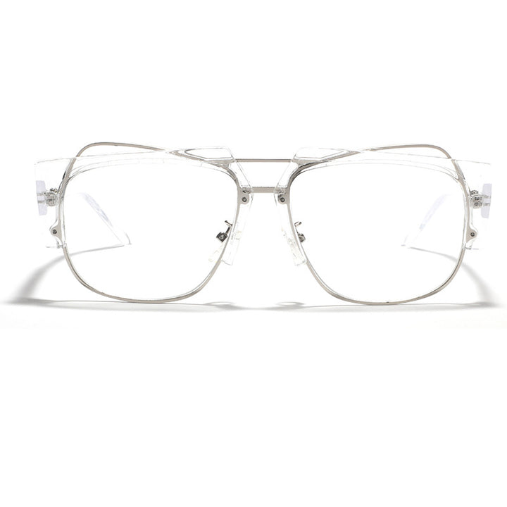 Damen trendige quadratische Sonnenbrille mit kontrastierendem Rahmen Karnz