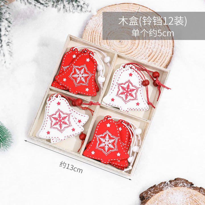 Dekorative Holz-Weihnachtsglocken-Ornamente