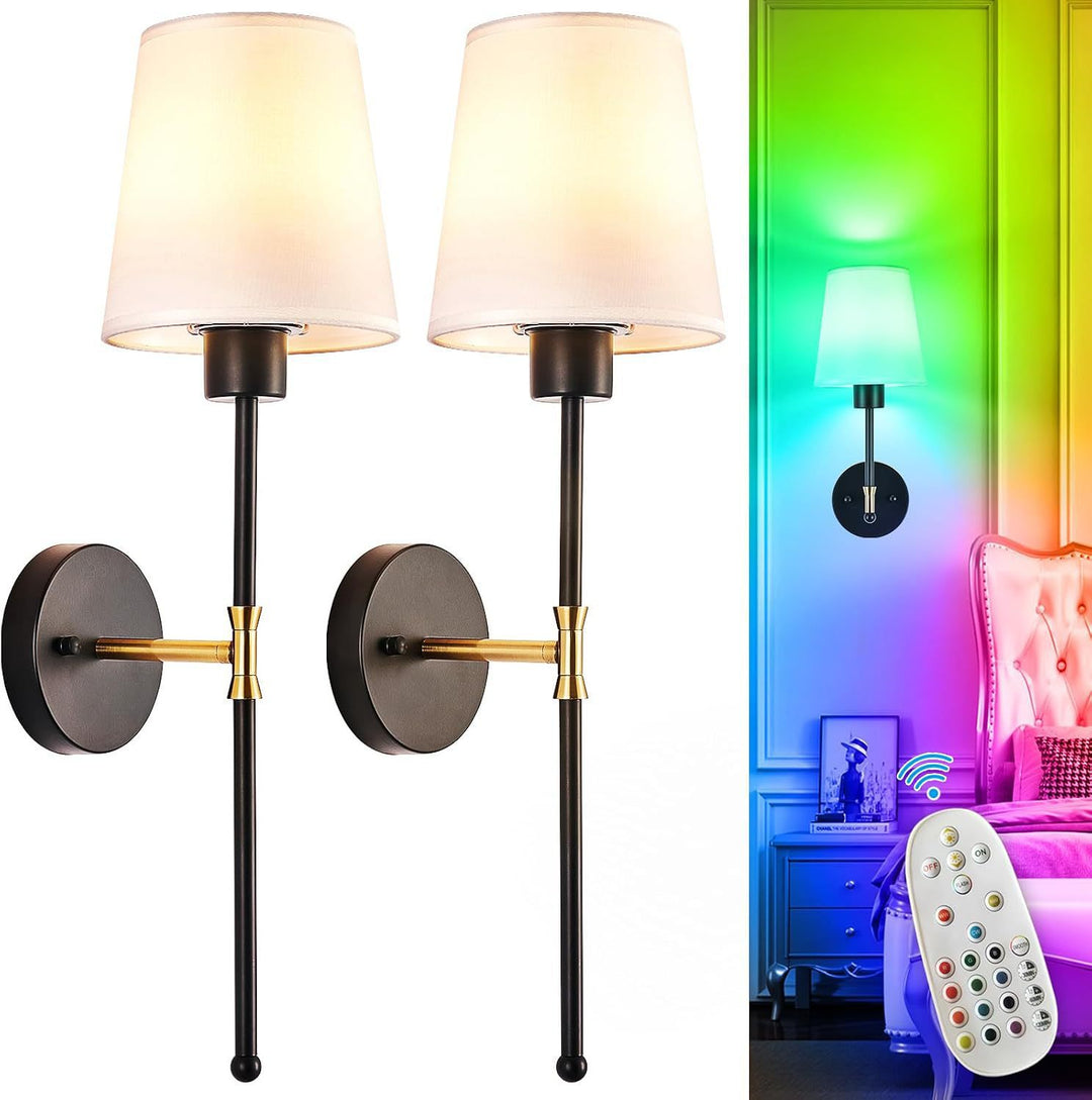Elegante Wohnwandlampen