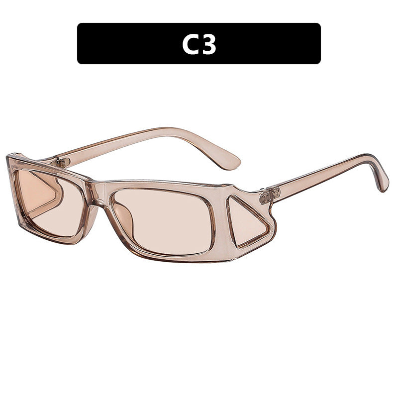 Damen extravagante Sonnenbrille im geometrischen Design Karnz