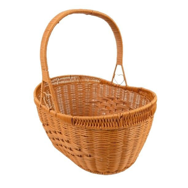 Damen Handgefertigter Rattan Einkaufskorb Karnz