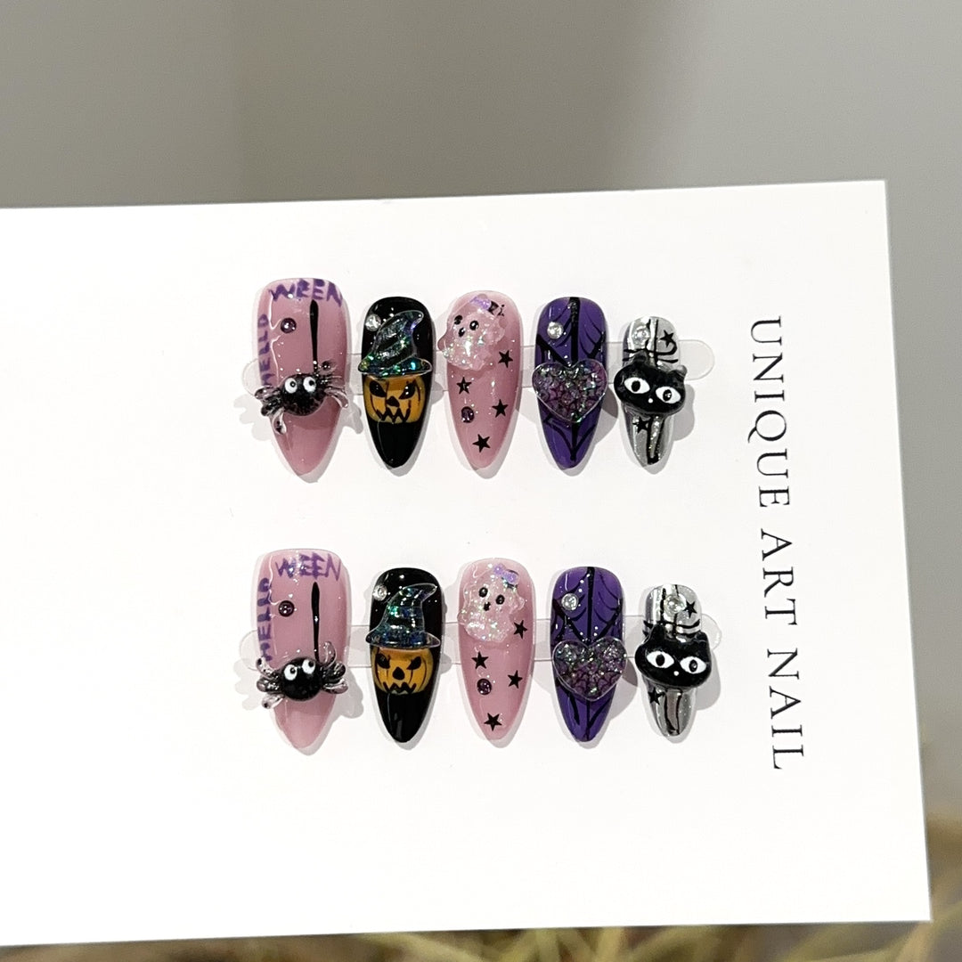 Halloween-Themen Press-On Nagel Set