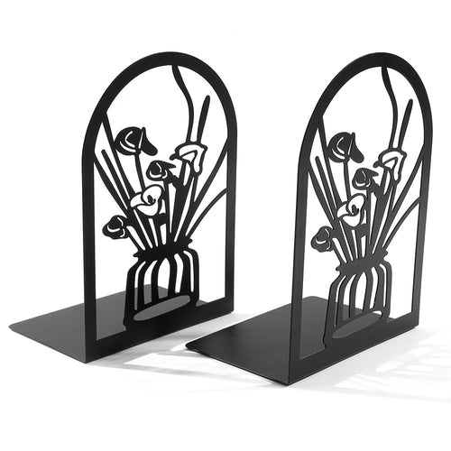 Dekorative florale Metallbuchstützen