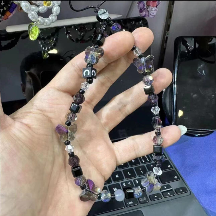 Künstlerische Schmetterling Perlen Handy Lanyard Karnz