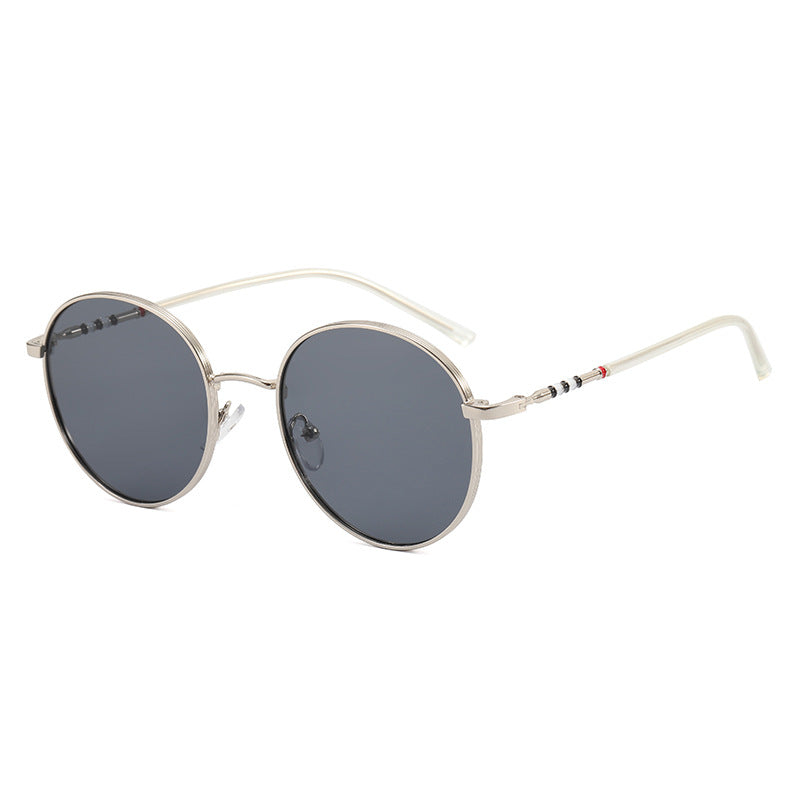 Damen modische runde Sonnenbrille mit elegantem Metallrahmen Karnz