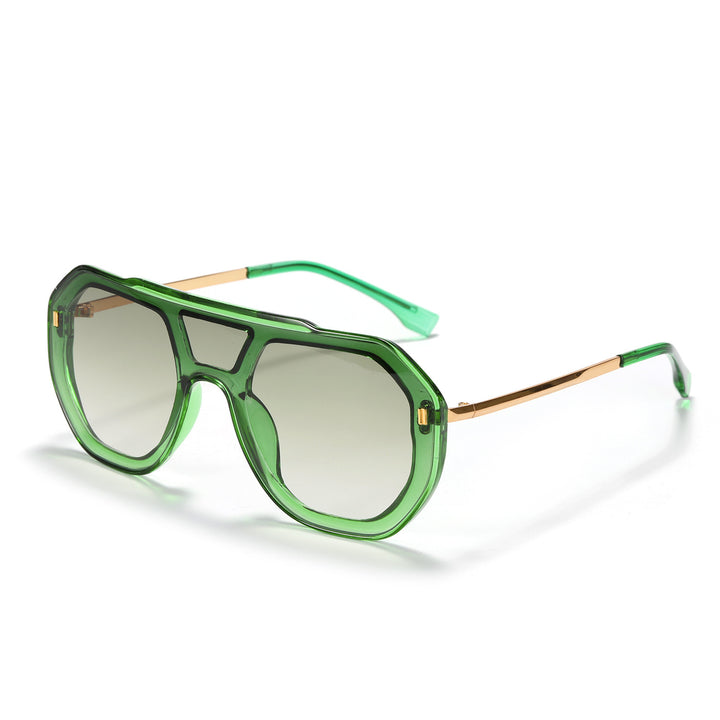 Damen oversized geometrische Sonnenbrille mit elegantem Rahmen Karnz
