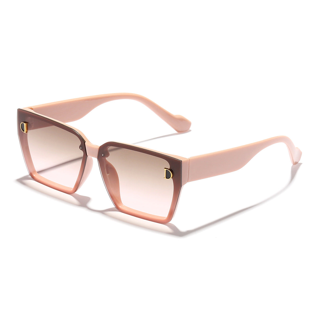 Damen modische Sonnenbrille im einzigartigen Design mit übergroßen Gläsern Karnz
