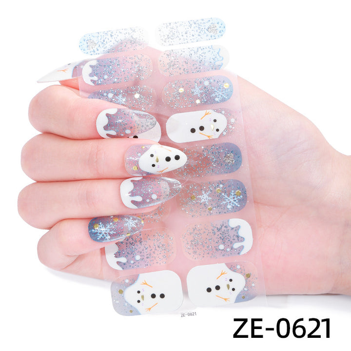 Urlaubs-Themen Schneemann Nagel-Wraps