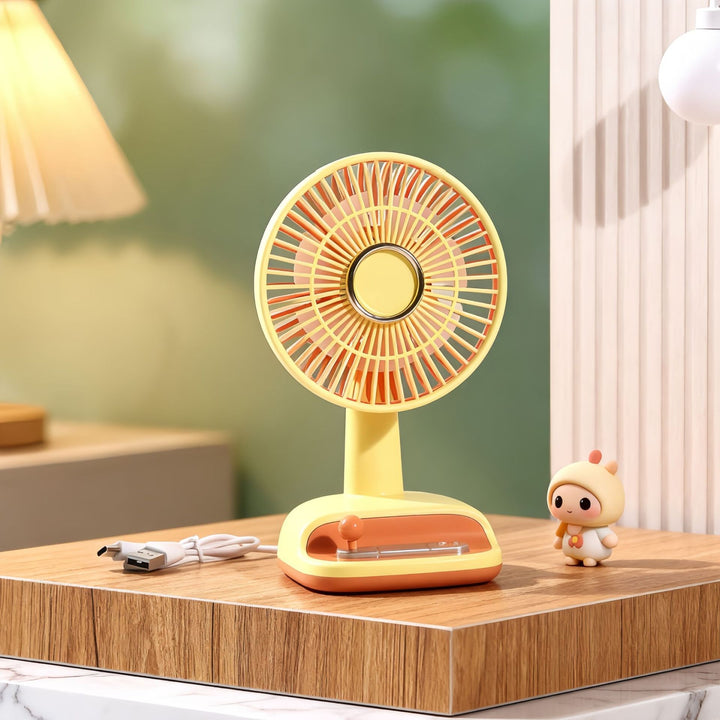 Damen Tragbarer Tischventilator mit einstellbarer Neigung und USB-Anschluss Karnz