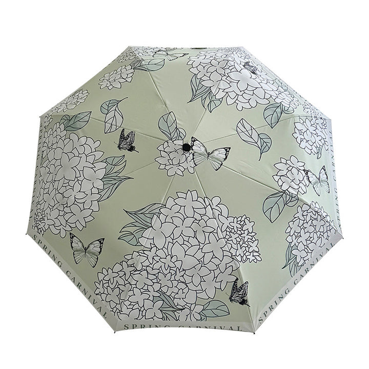 Damen Faltbarer Regenschirm mit innovativem Floral-Design Karnz