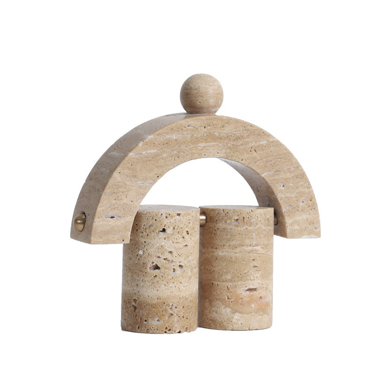 Dekorative abstrakte Steinskulptur