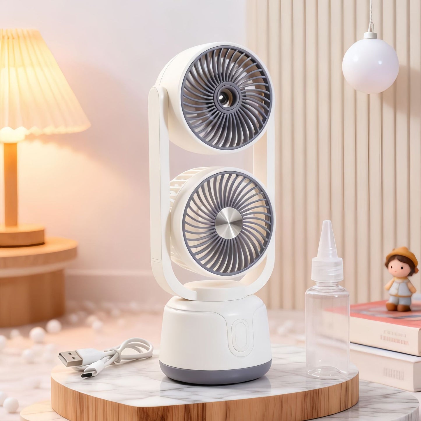 Damen Multifunktionaler Tischventilator mit Sprühfunktion Karnz
